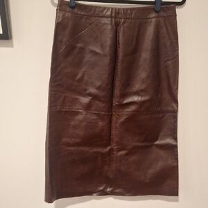 GAP Brown Pencil Skirt Knee-Length Workwear